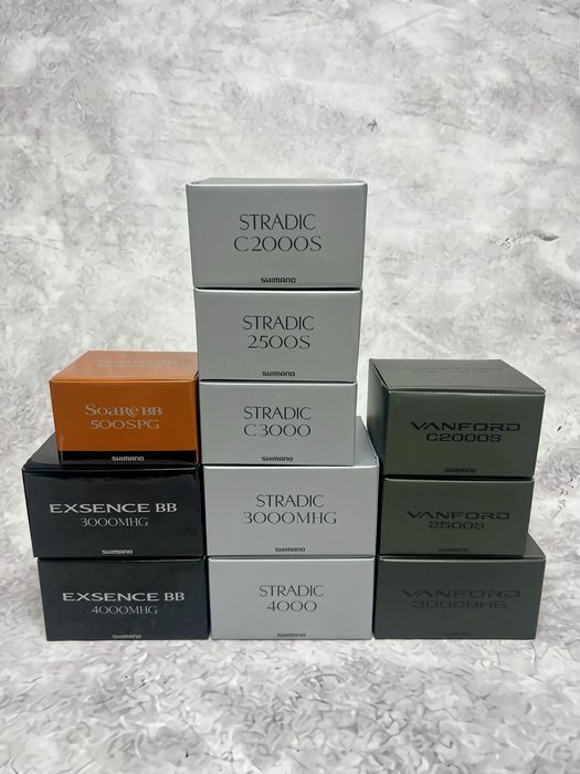 Shimano 23 Stradic, 24 Vanford, 22 Soare BB, 24 Exsence BB, 22 Stella