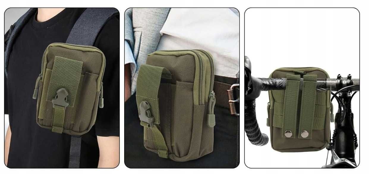 Zestaw Survivalowy Taktyczny Militarny Zestaw Saszetka + Pas