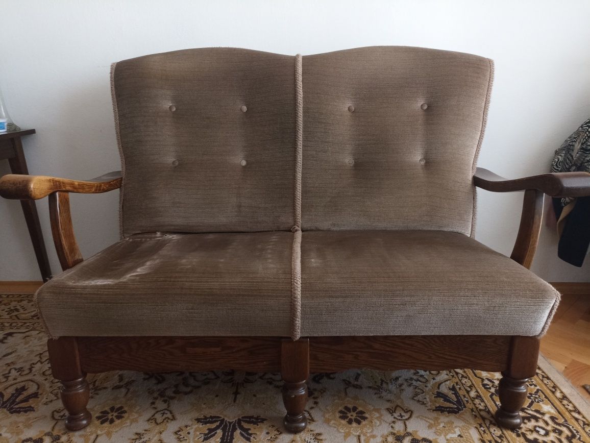 Sofa drewniana 2 osobowa