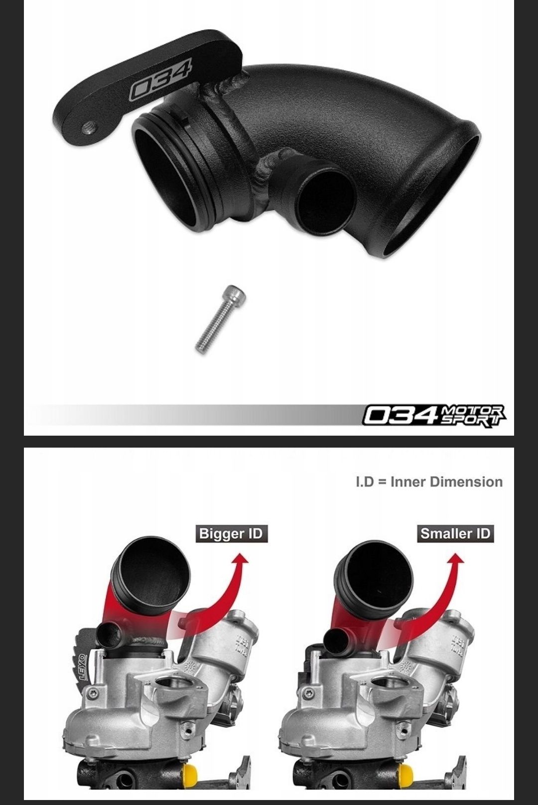 034  rura dolotowa oraz TIP  Turbo Golf 7 GTI R