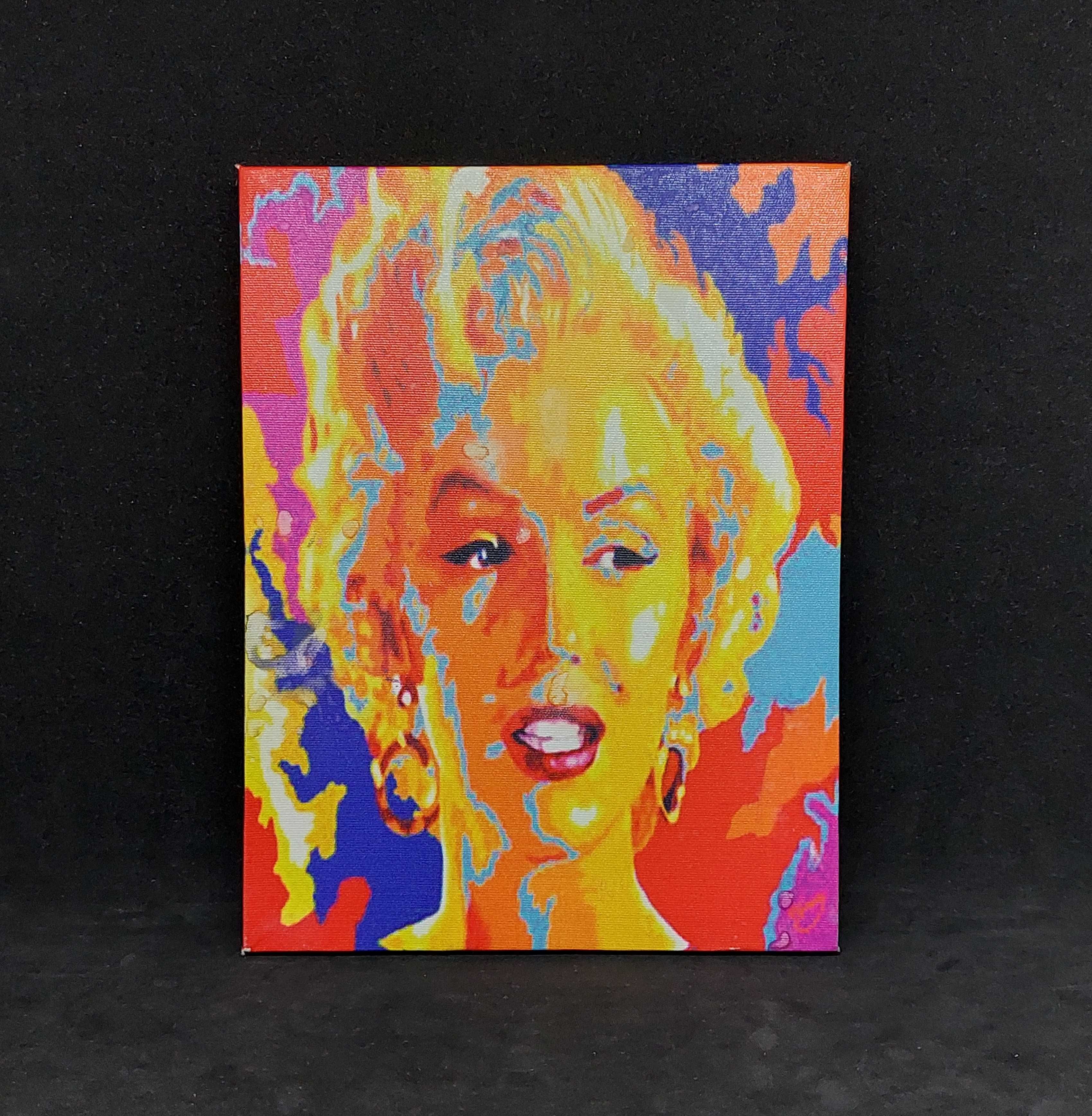 ВИНТАЖНАЯ картина ФРАНЦИЯ портрет МЭРИЛИН МОНРО холст Merilyn Monroe