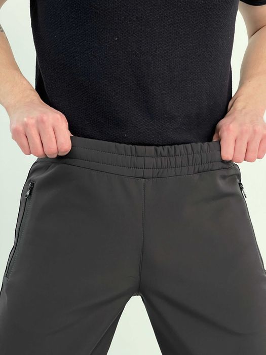 Штани чоловічі зимові утеплені на флісі софтшел сірі