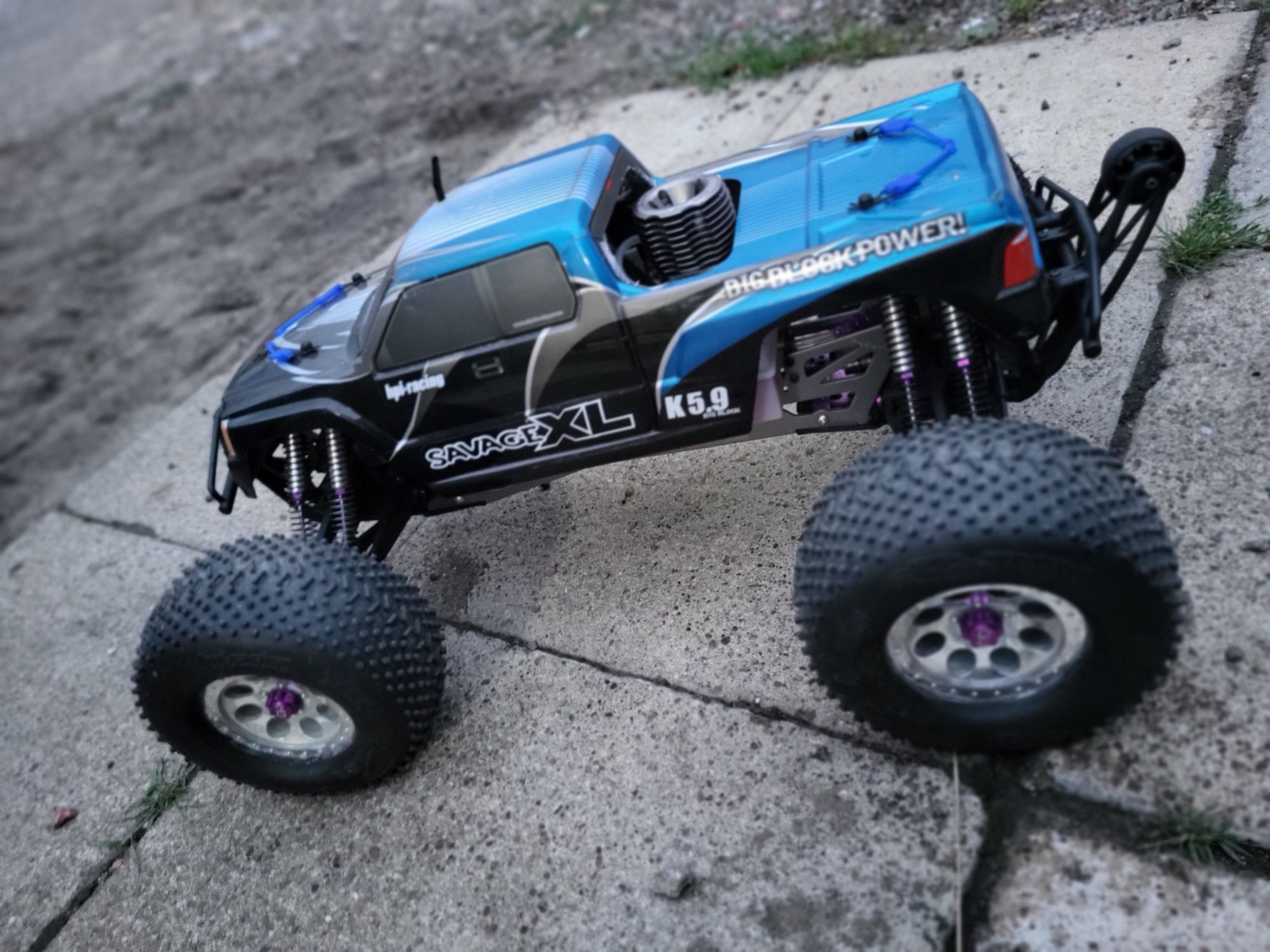 Model RC spalinowy HPI Savage XL 5.9 doinwestowany, b.d stan, zestaw !
