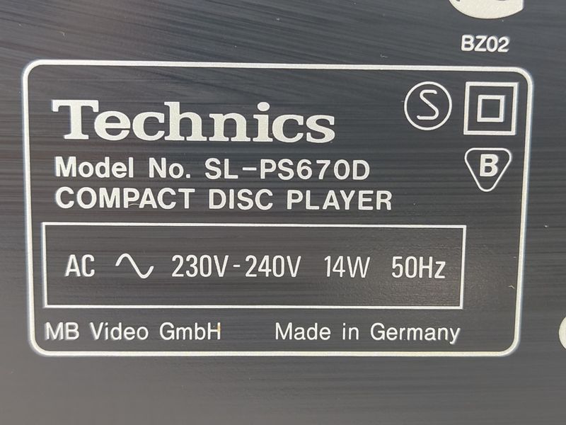 Technics SL PS 670D ODTWARZACZ CD płyt wysokiej klasy Dobór audio
