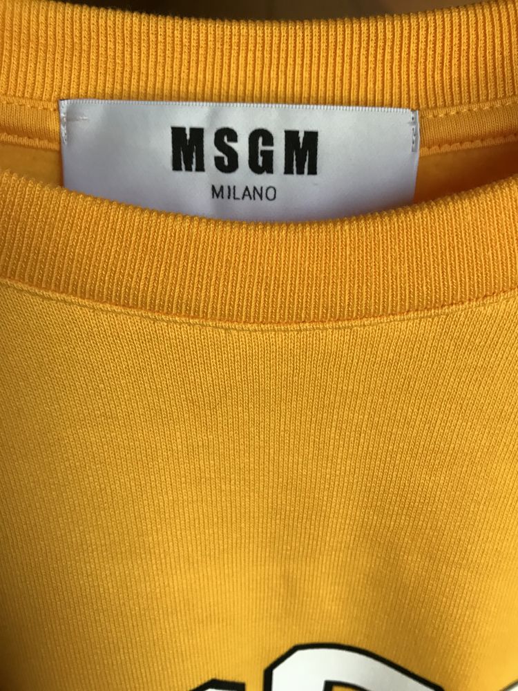 Свитшот msgm розовый и желтый