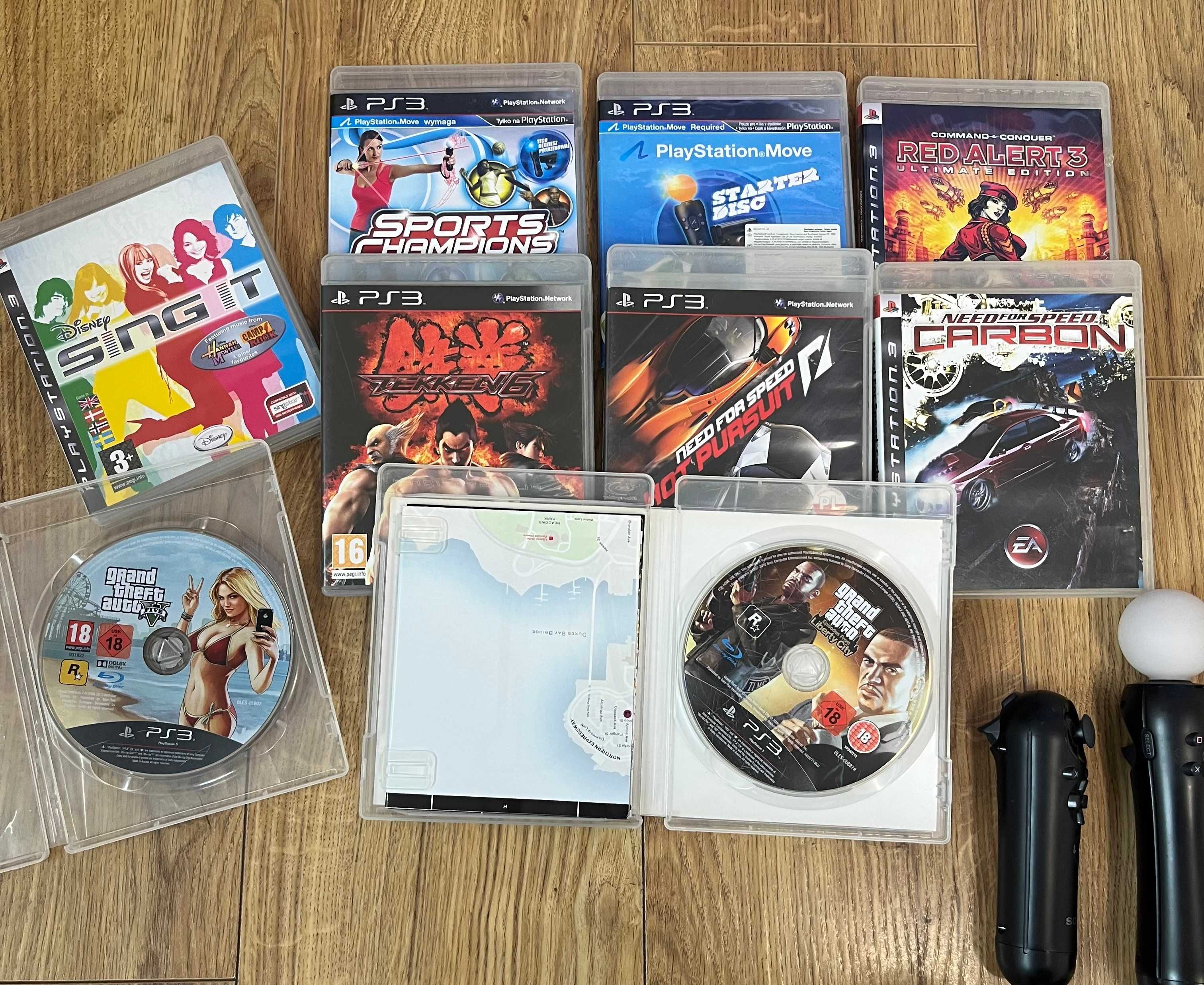 PlayStation 3 Slim MEGA ZESTAW, kamera, mikrofony, gry