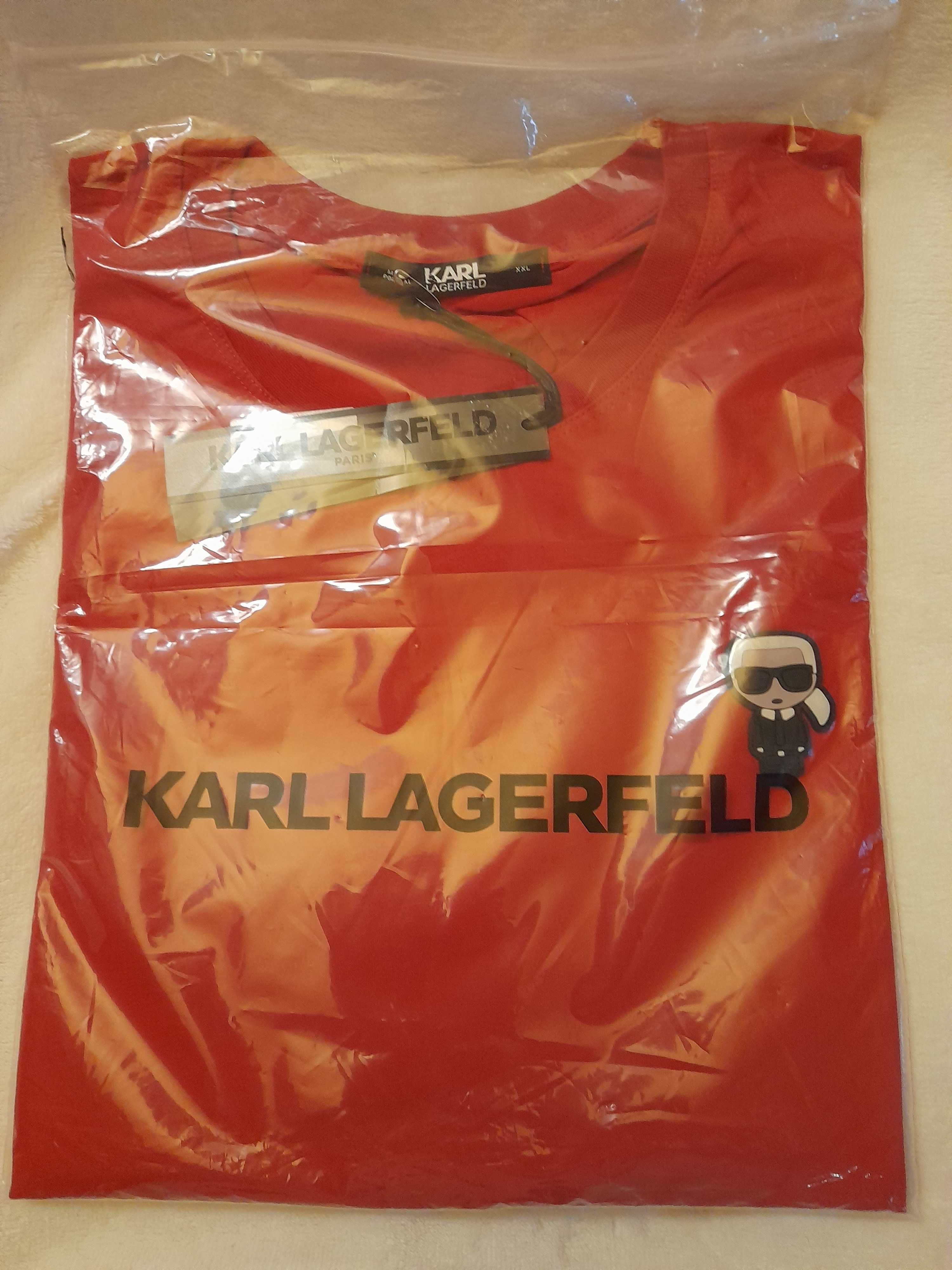 Karl Lagerfeld tshirt meski r. 2xl kolor czerwony premium nowy