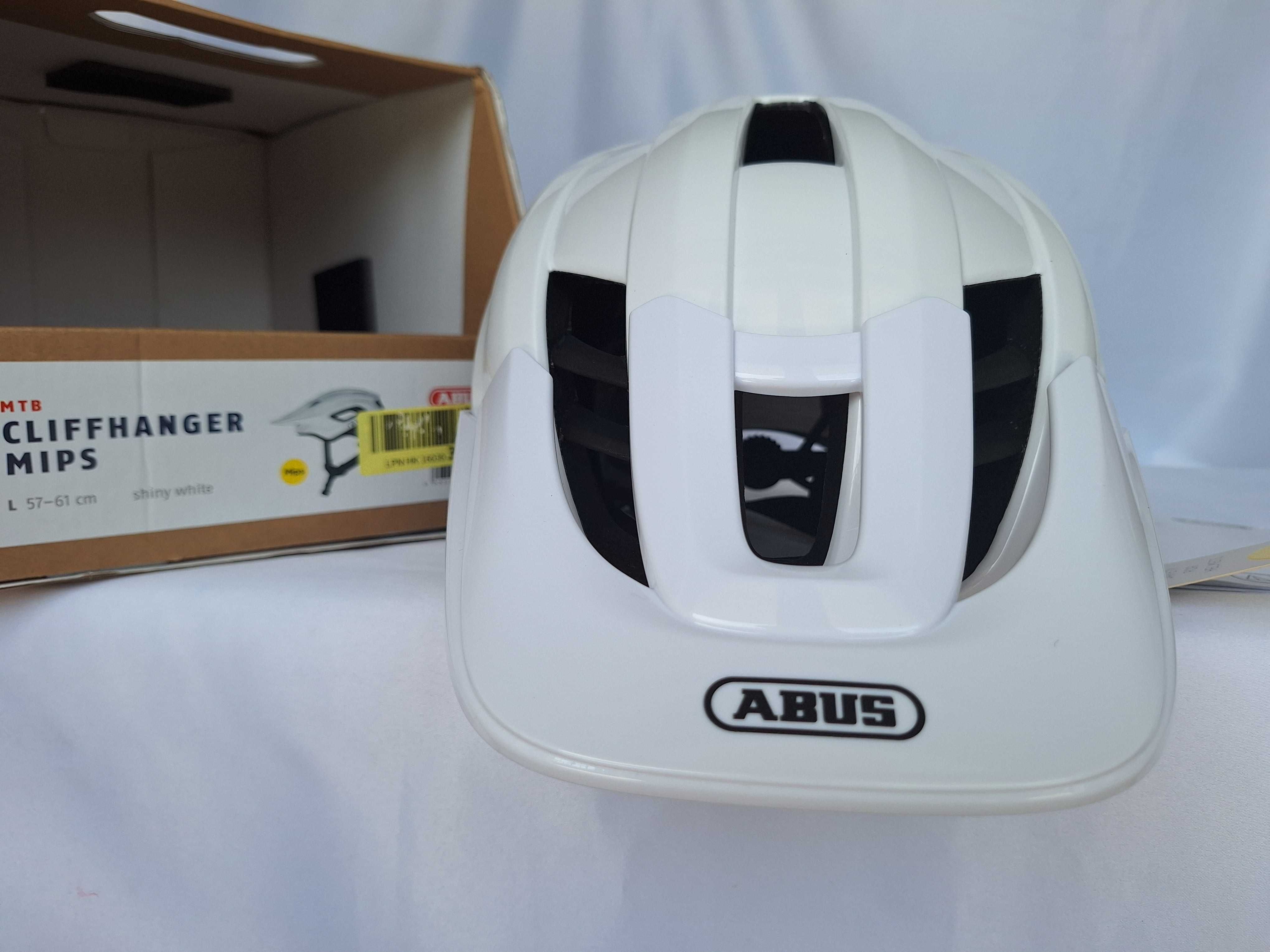 Kask rowerowy Abus Cliffhanger Mips Shiny White L 57-61cm
