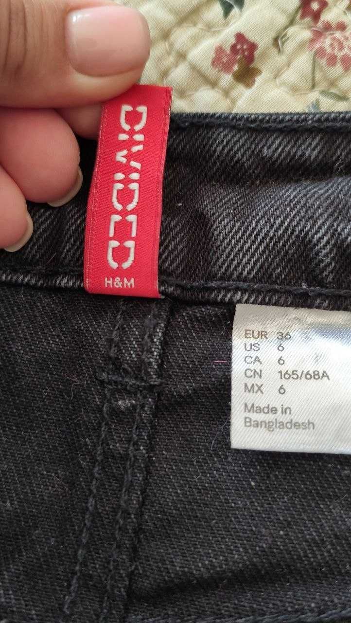 Чорні джинсові шорти Divided H&M,р.36,S