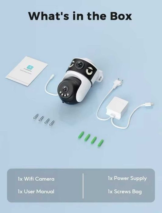 Вулична PTZ IP Камера 10MP 5K подвійна AI 5G Wi-Fi