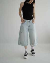 Жіночі джинсові подовжені шорти баггі.Шорты бермуды женские