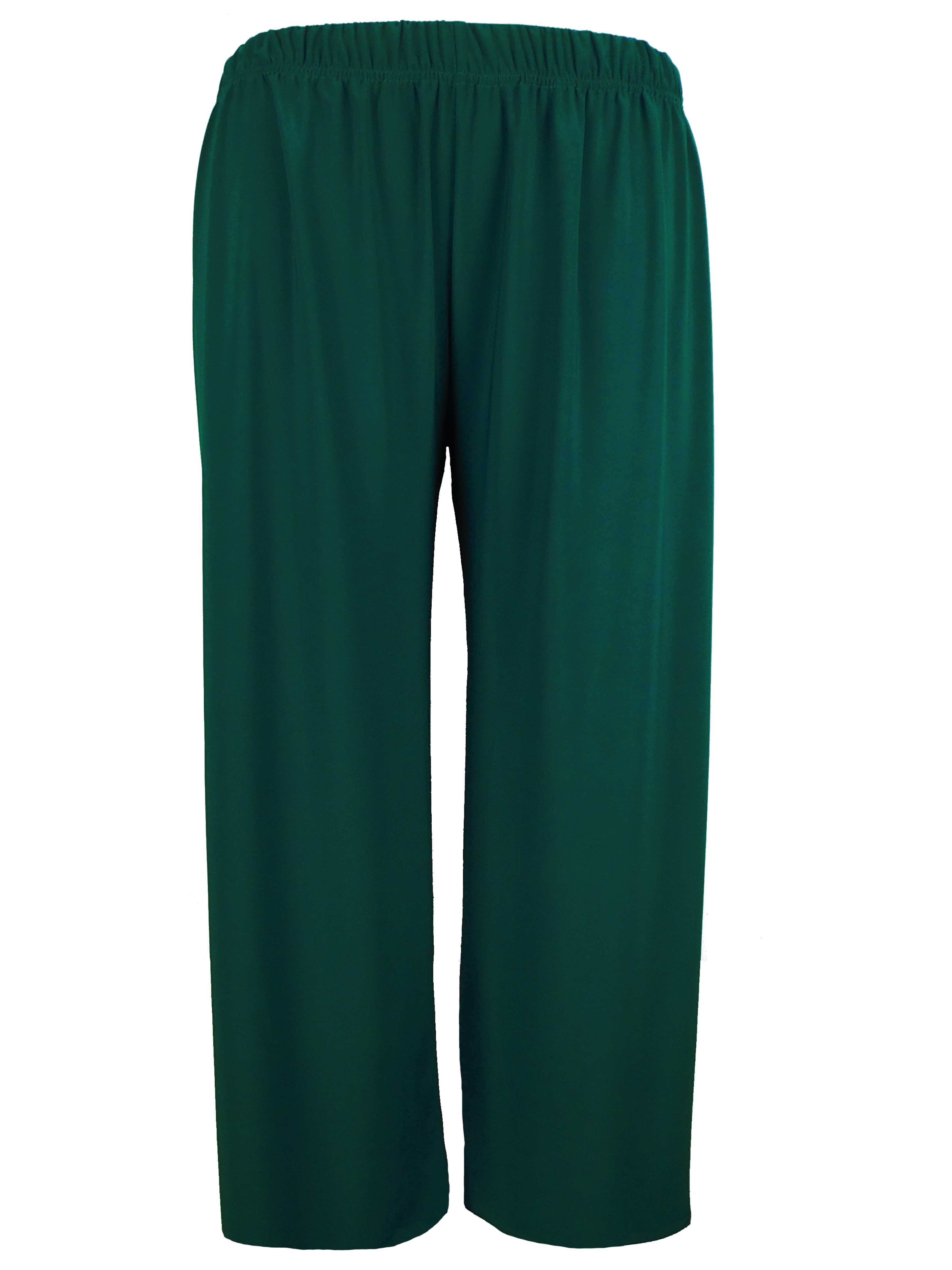 Spodnie wygodne, lejące, zieleń, ITY,  Plus Size  3XL - 54 / 56