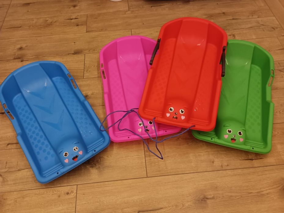 Sanki Plastikowe, Ślizg Nowe Dł. 66cm Szer. 36cm.