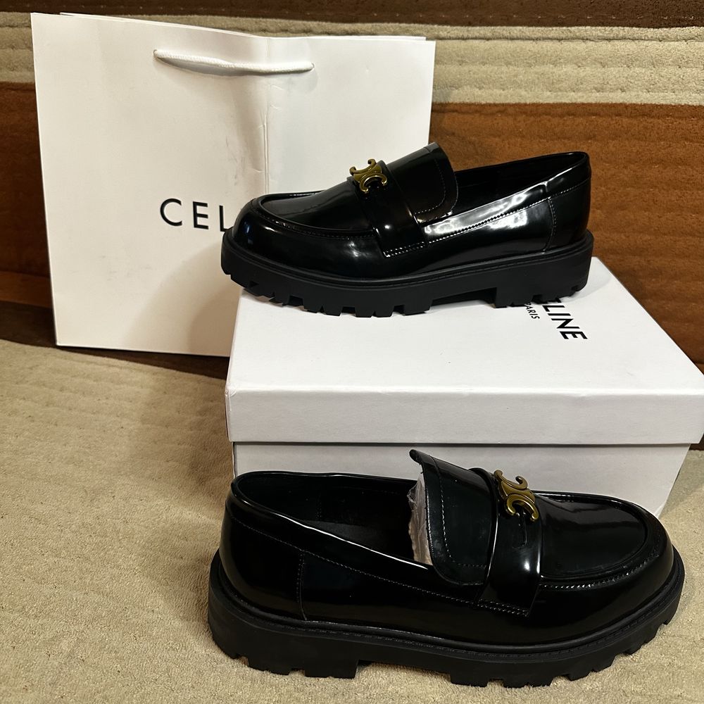 Buty Celine lakierkowane, od reki, pudelko