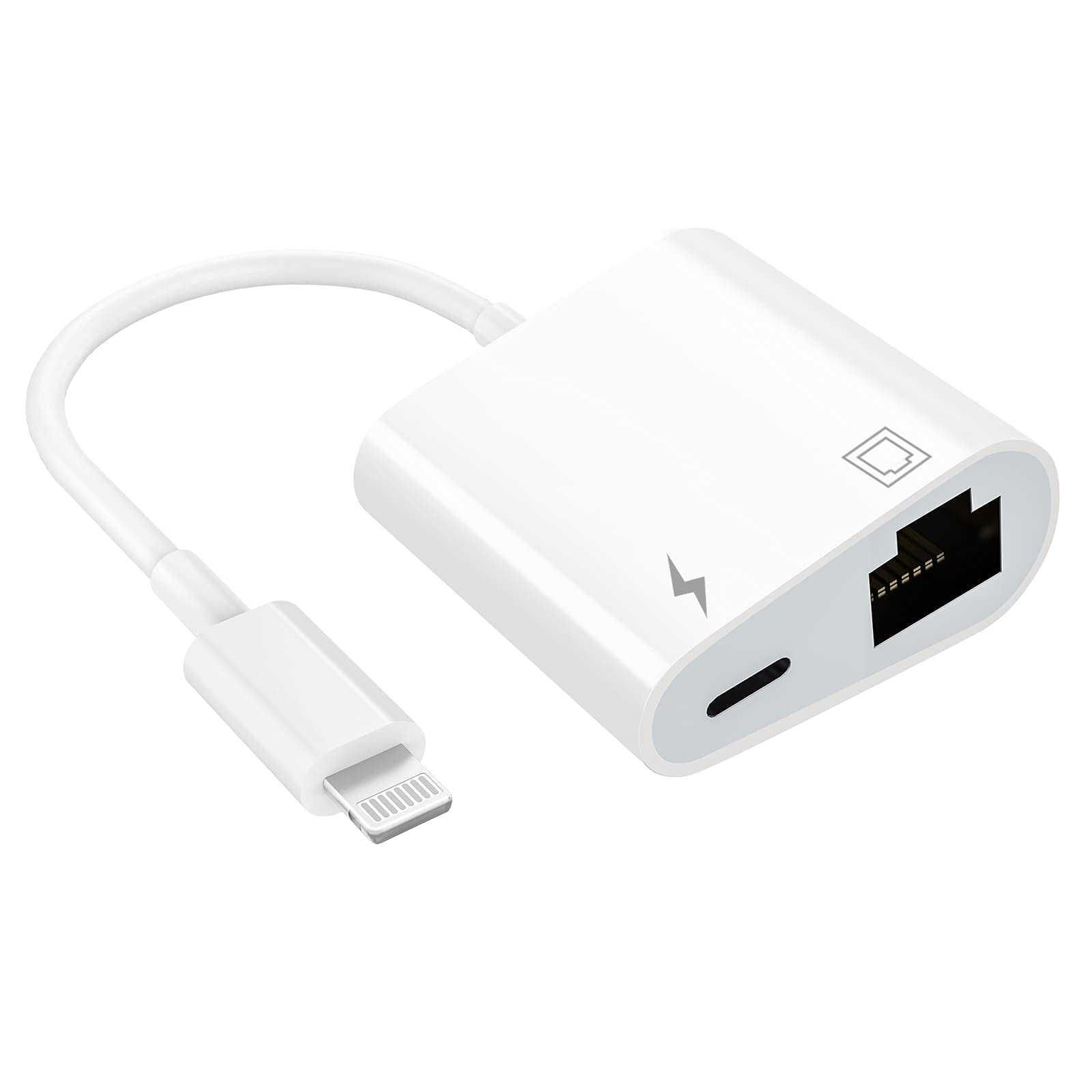 Adapter Lightning RJ45 + Ładowanie