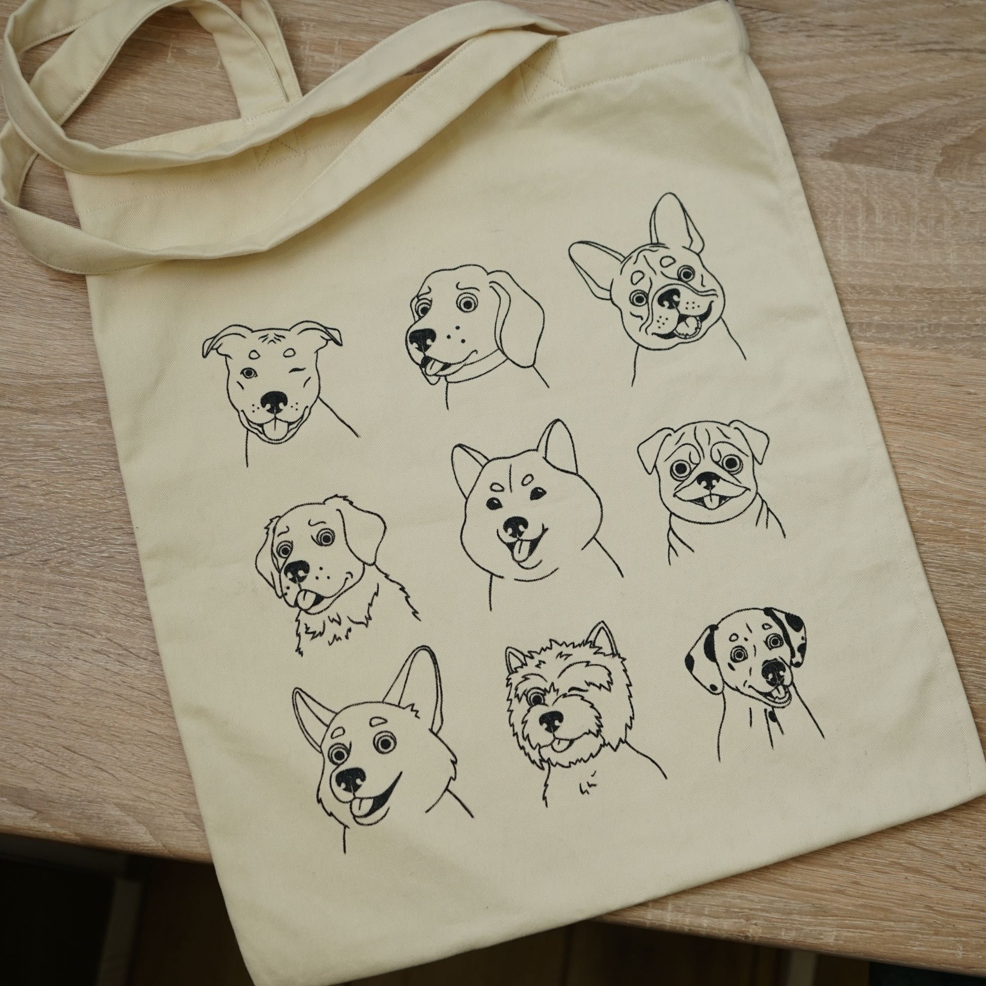 Шопер сумка для покупок экосумка с собачками