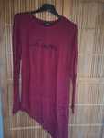 Blusa bordeaux manga comprida