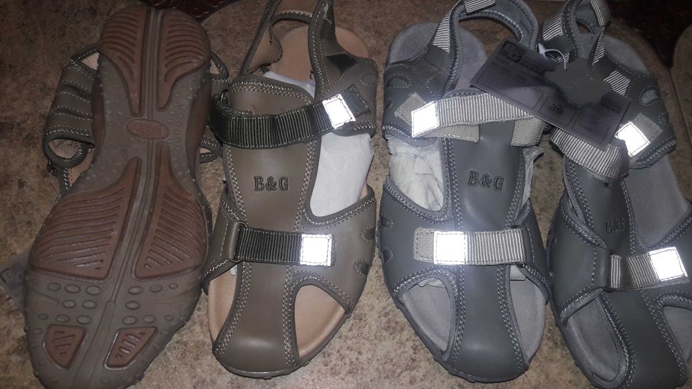 Кожаные босоножки шлепанцы сандали р.39