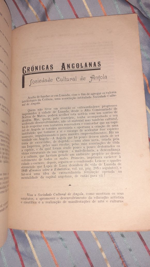 Sociedade Cultural Angola numero 1 1943 colonias raro