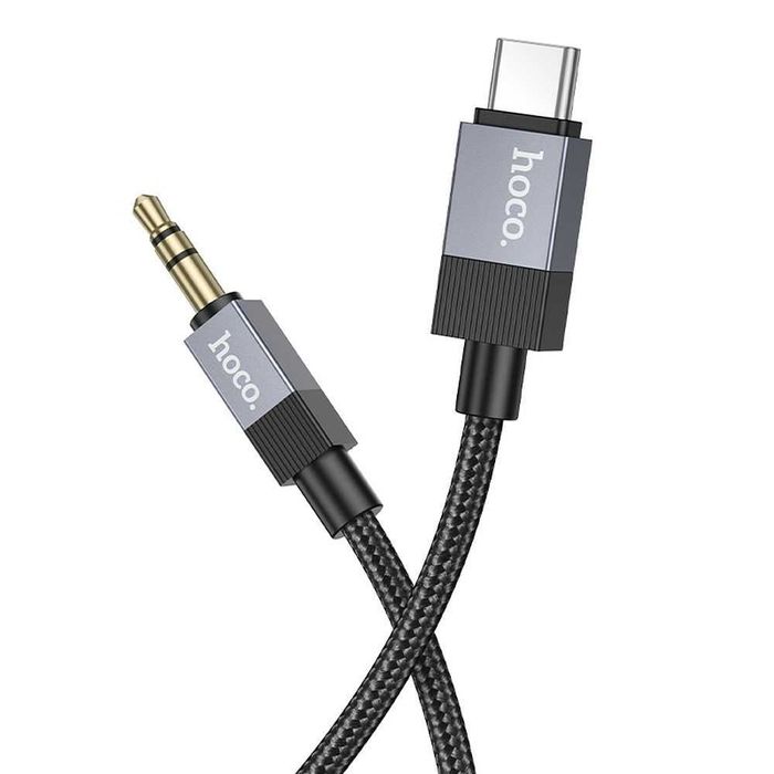 HOCO Kabel AUX adapter USB Typ C - Jack 3,5mm 1m czarny