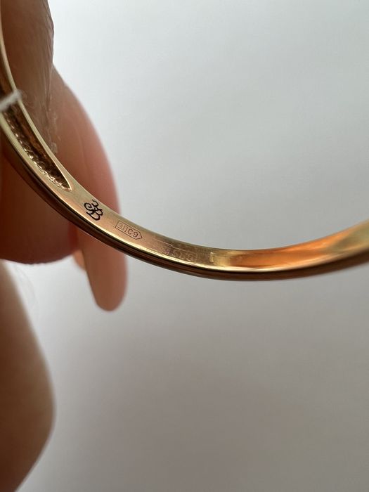 Золотое кольцо с бриллиантами и рубином р.17,5 красное золото 585 пр