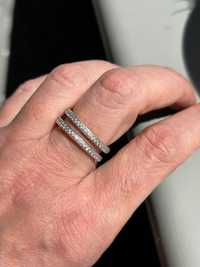 Srebrny pierścionek, obrączka Pandora 54