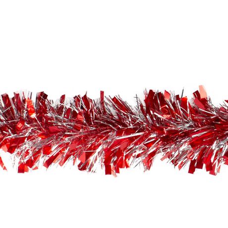 Łańcuch choinkowy 5,5 cm 1,9 m czerwony z białymi plamkami