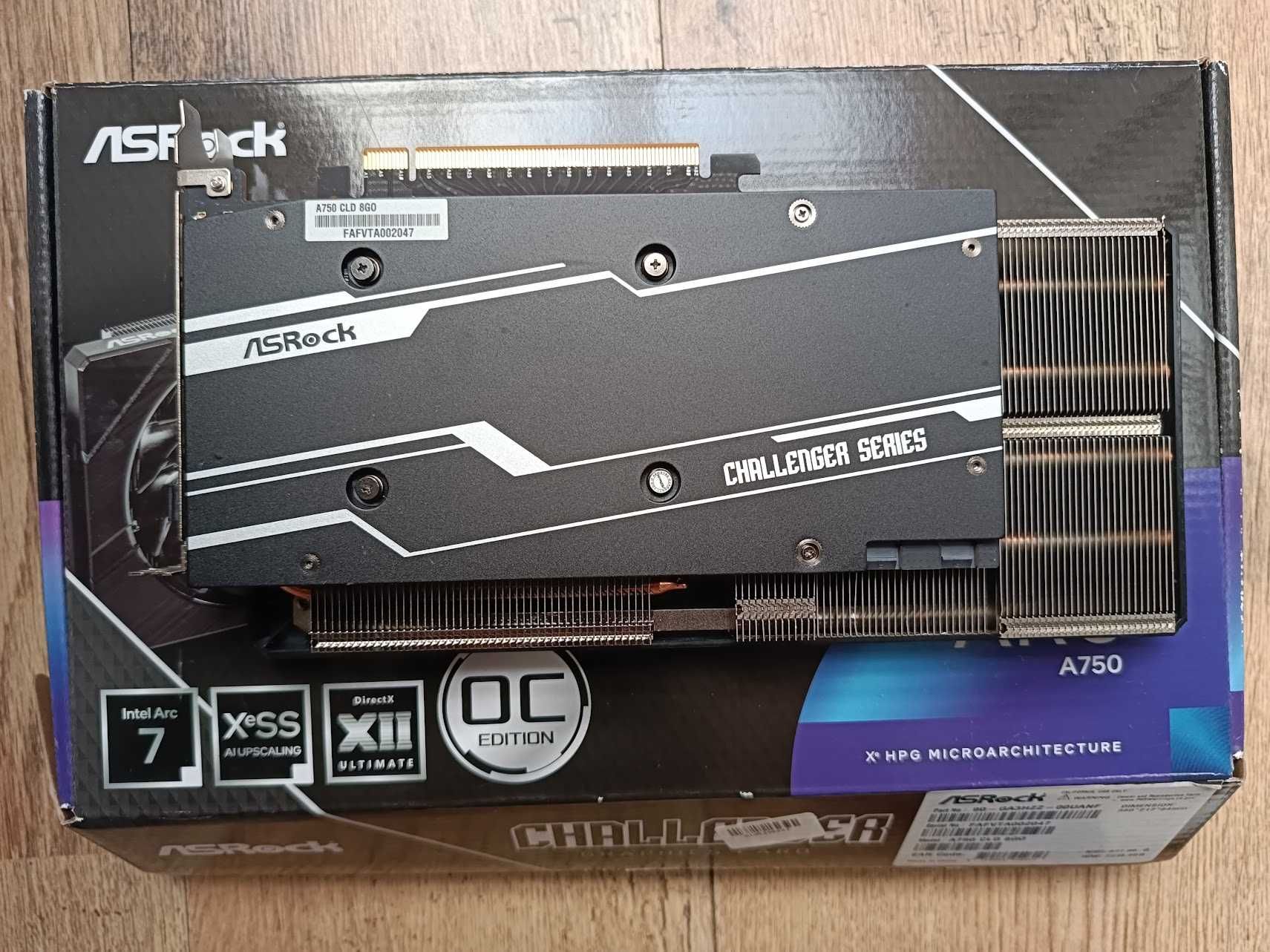 Karta graficzna Intel ARC A750 8GB ASrock Challenger OC Edition