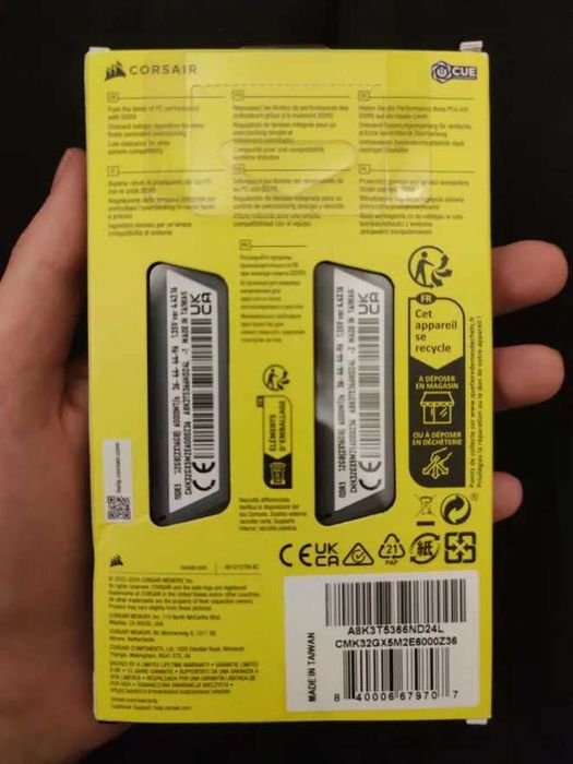 RAM Corsair Vengeance DDR5 32GB 6000MHz cl36