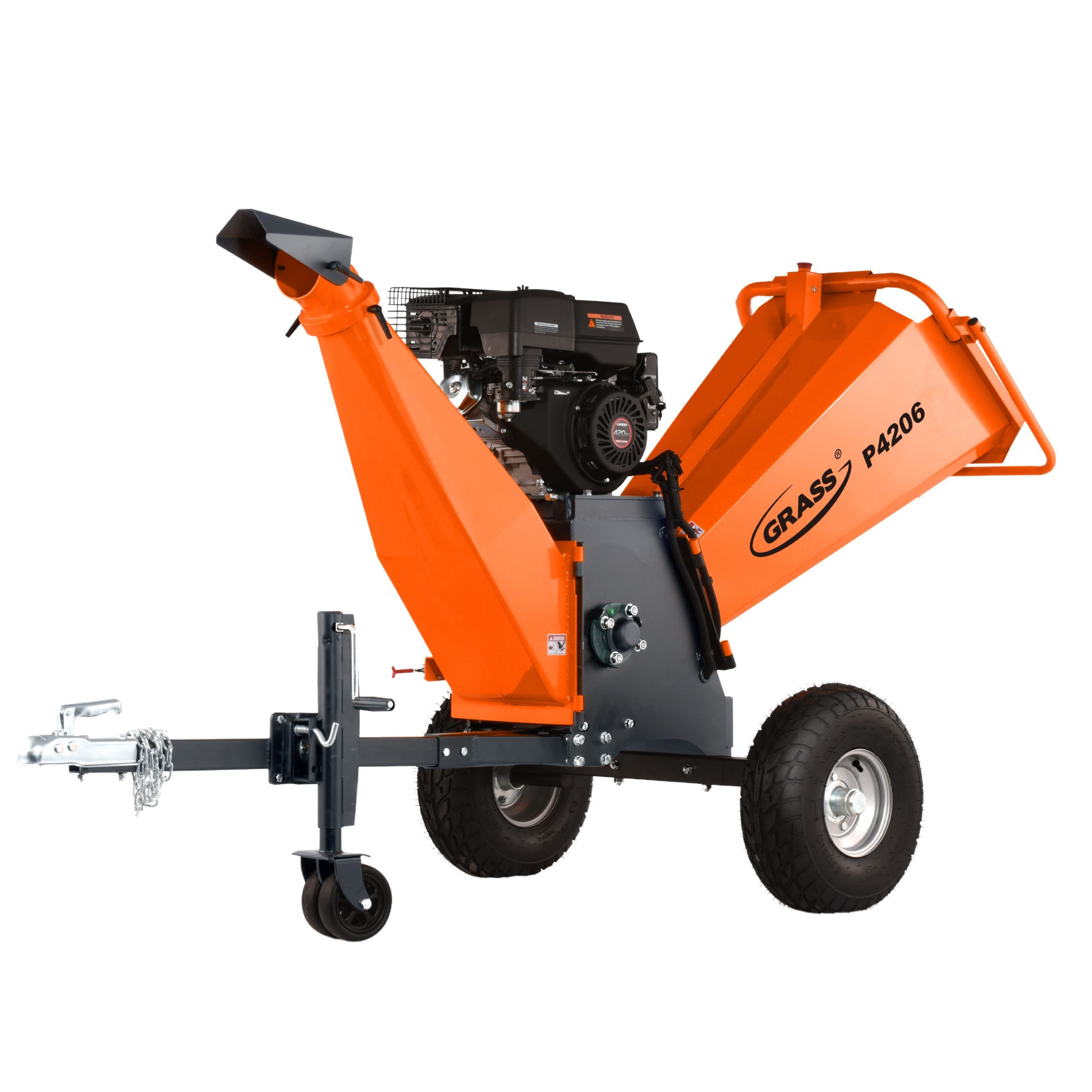 Rozdrabniacz do gałęzi GRASS P4206 Loncin 420cm3 9,1KW do 15cm bębnowy