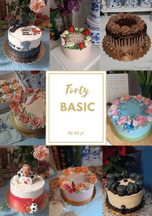 Domowe torty i ciasta, babeczki kwiatowe oraz inne słodkości