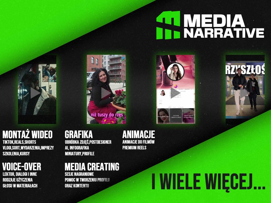 Montaż wideo / Fotografia / Content Creator / Grafika / Projektowanie