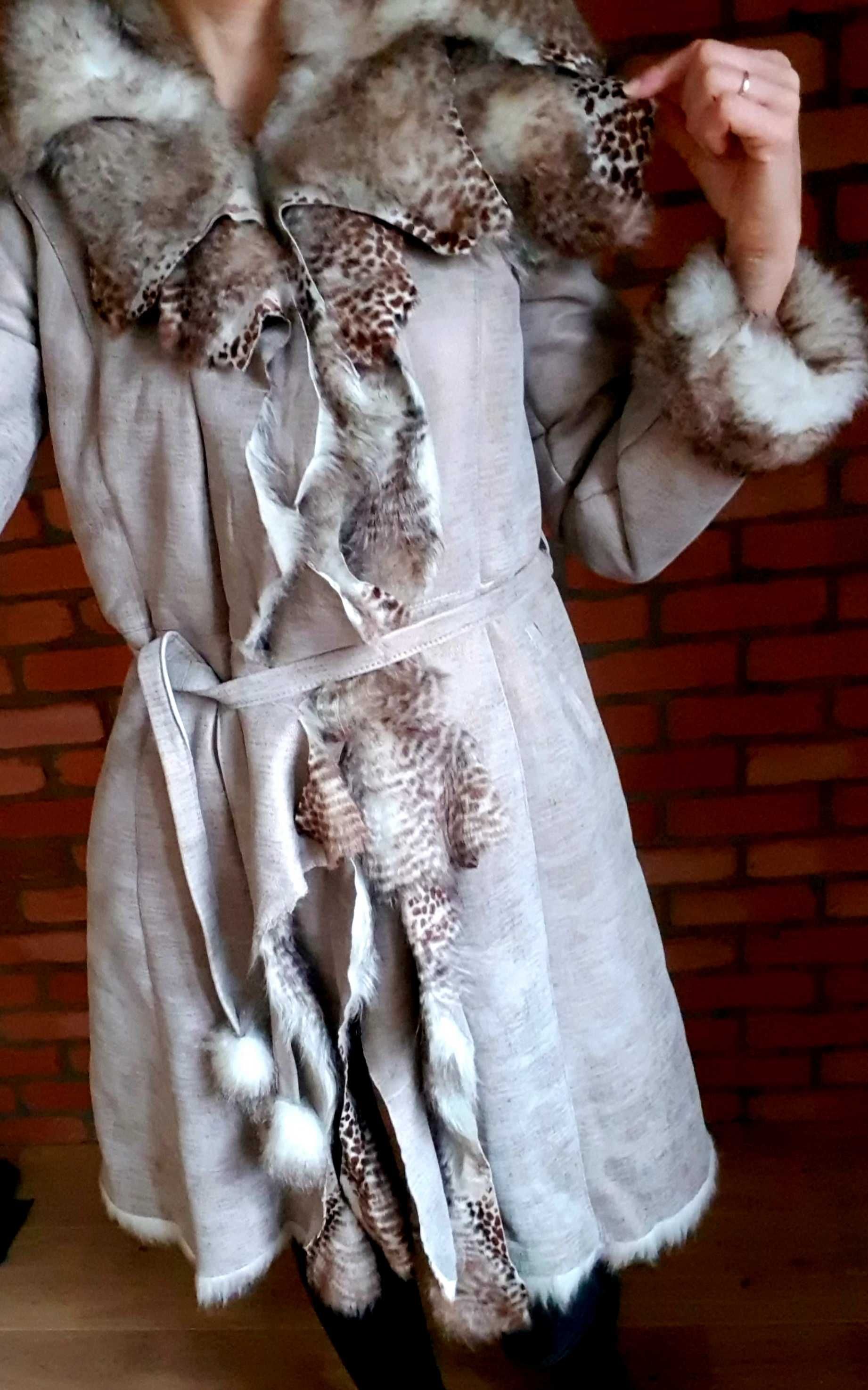 kożuszek kurtka zimowa futerko naturalna skórzana damska damski