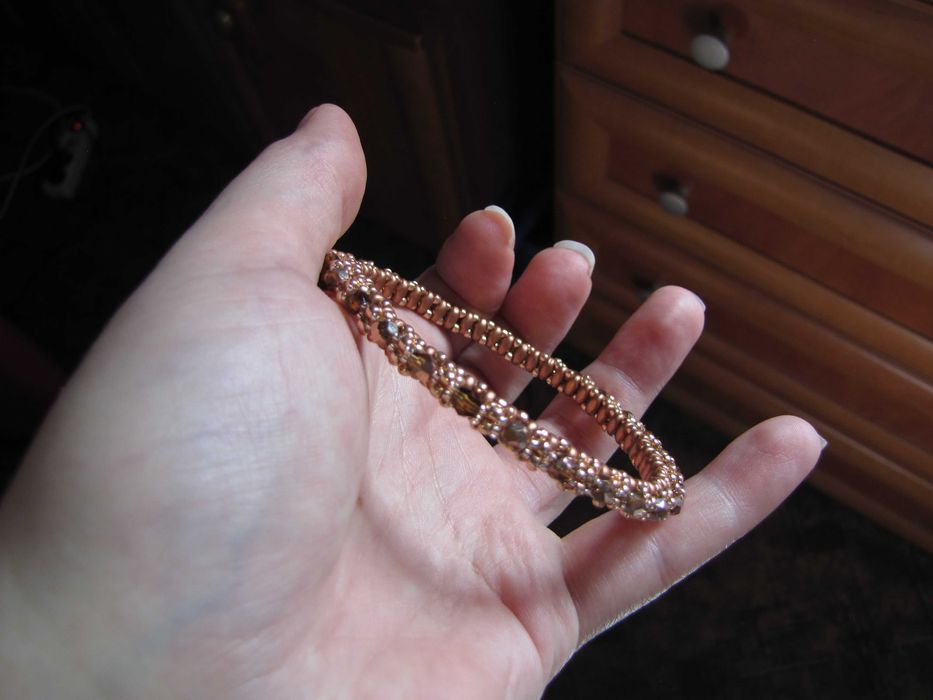 Bransoletka delikatna, wsuwana, rękodzieło