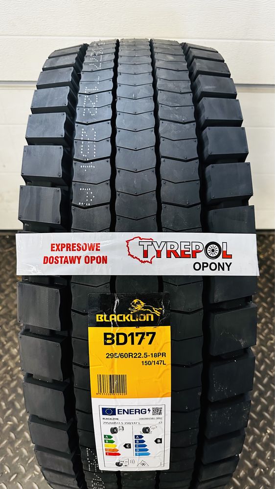 Opona BlackLion 295/60 r22.5 BD177 Mega Black Lion Napęd szeroki pas