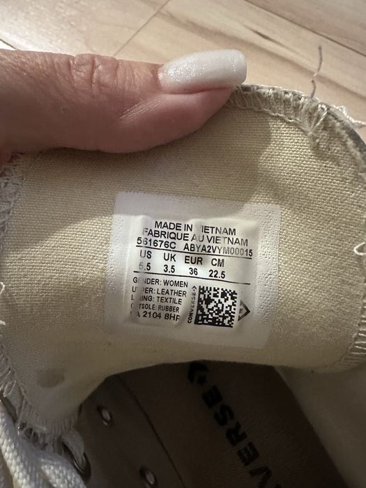 Кеди Convers з натуральної шкіри 36 р