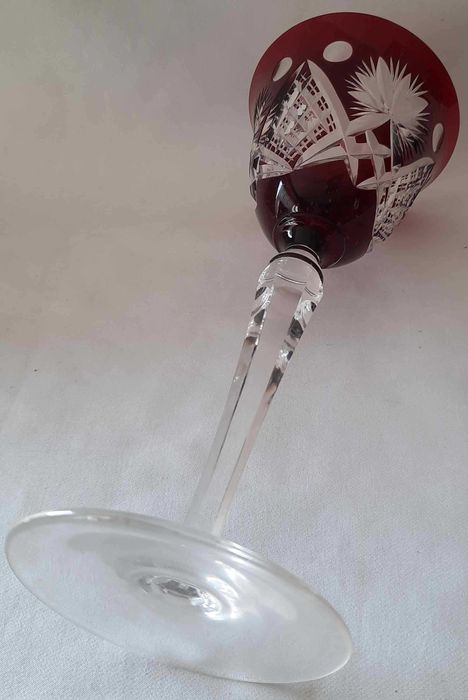 Huta Józefina Szklarska Poręba Rubinowy Kielich do Wina ok. 1920