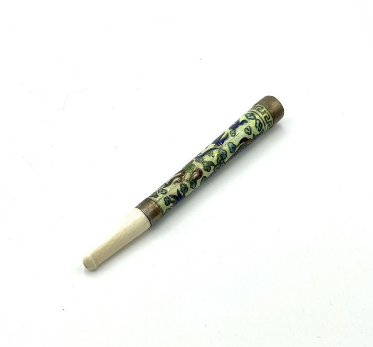Boquilha cachimbo cloisonné e material nobre