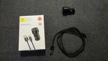 Ładowarka samochodowa Baseus 3.4A, USB-A x2 +kabel