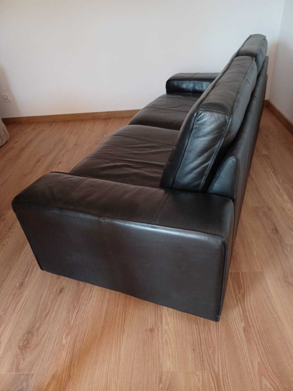 Kivik IKEA, sofa skórzana, 3- osobowa, czarna