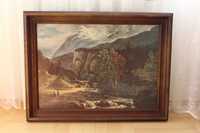 Obraz "Pejzaż alpejski" J.C.  Clausen Dahl, reprodukcja