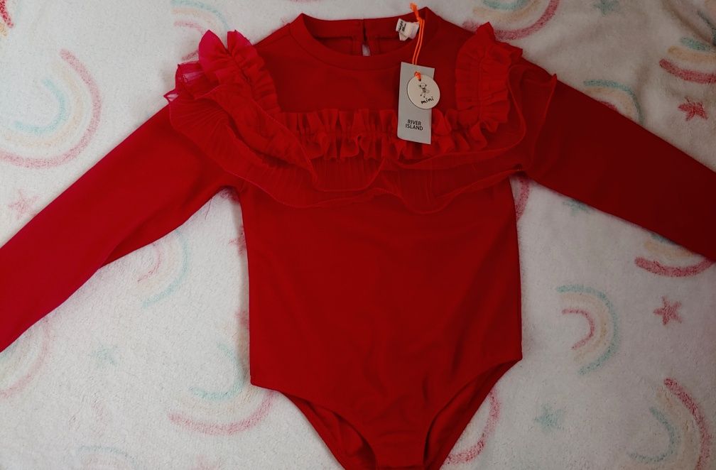 River Island body z dł.rękawkiem roz 92-98 cm (2-3 latka)Nowe!
