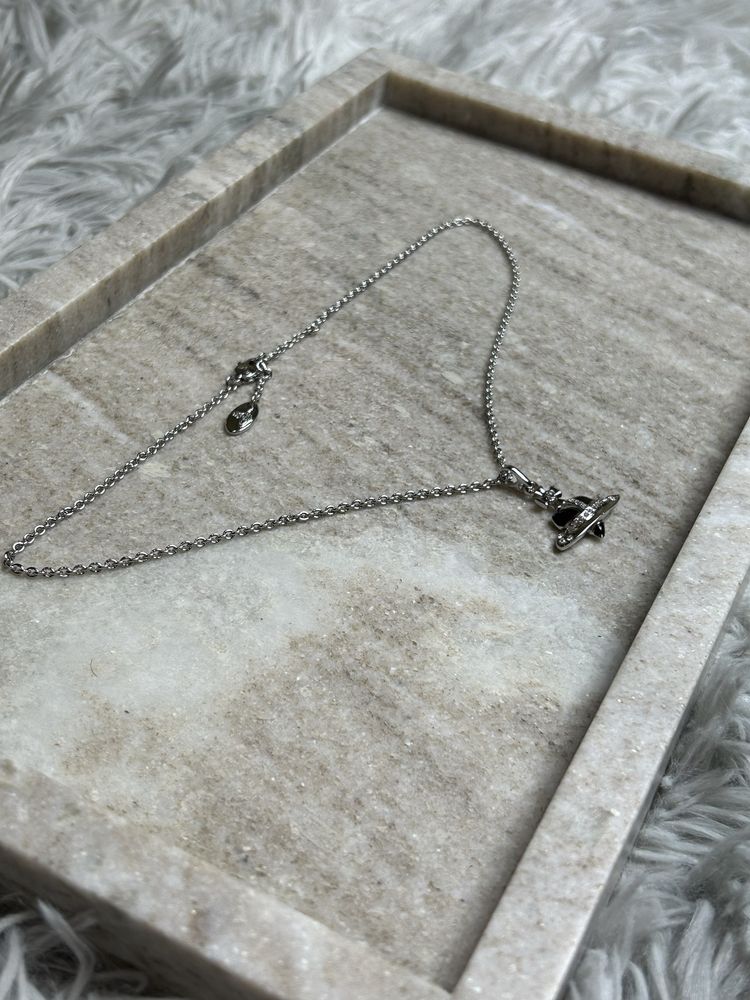 Vivienne Westwood Mini Black Heart Necklace подвеска кулон