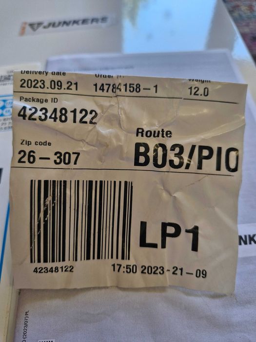 Junkers hydro 4200 wrd9-4kb 23 piecyk gazowy