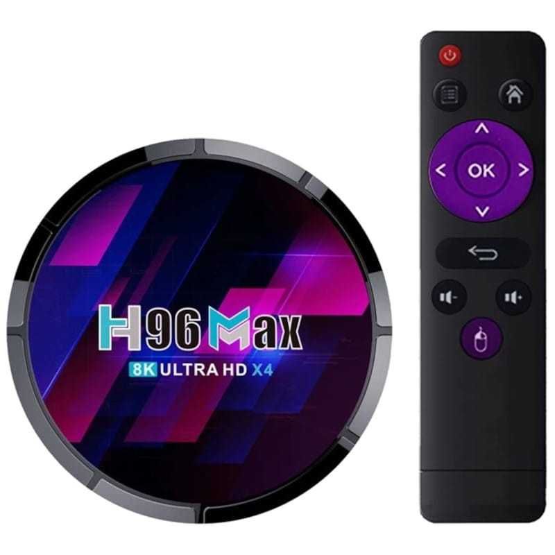 H96 Max X4: Android TV 8K c/ 4GB RAM e 64GB - Novo