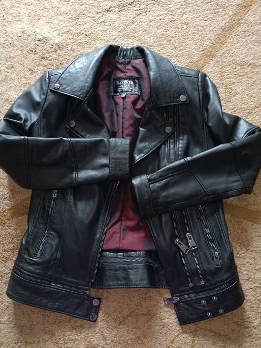 шкіряна куртка косуха, XS натуральна шкіра  турецька