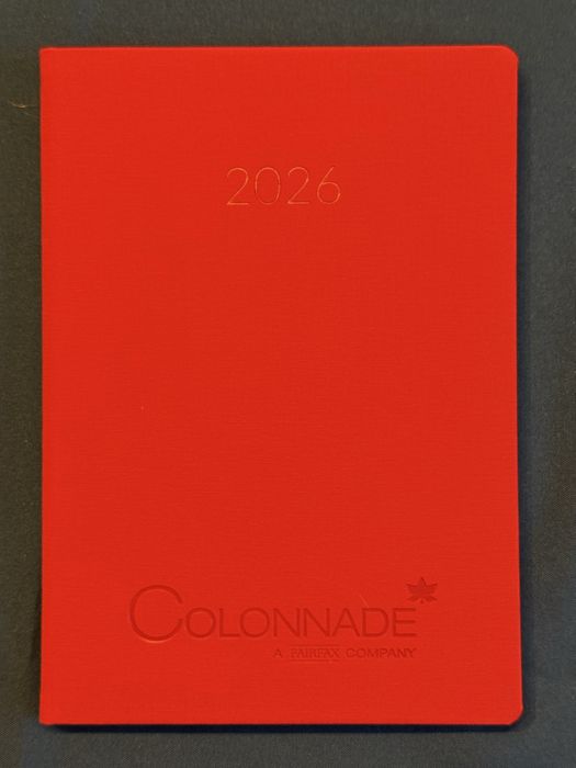 Kalendarz książkowy 2026 TYGODNIOWY B5 Czerwony