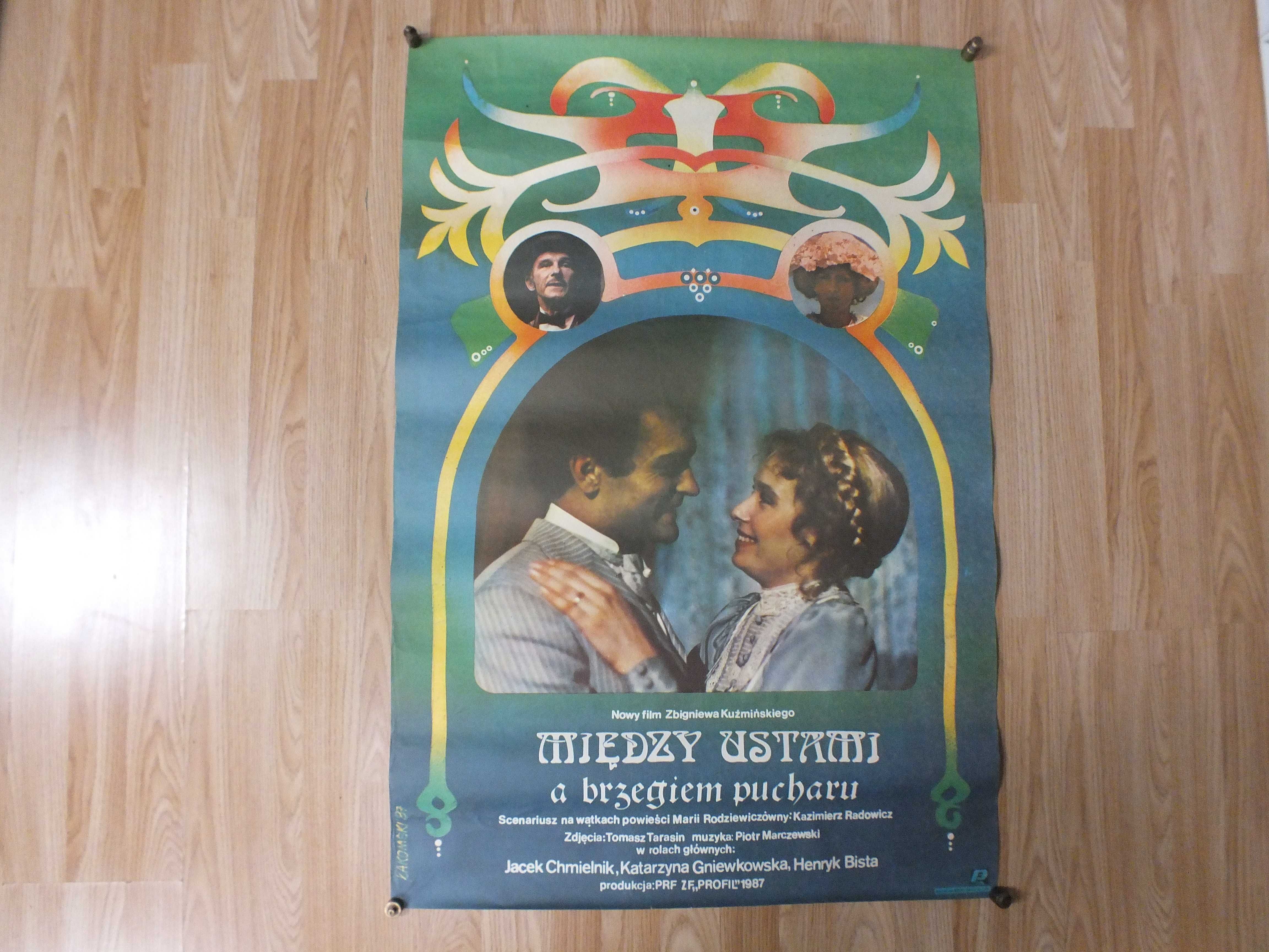 Oryginalny plakat -Między ustami a brzegiem pucharu- 1987  M. Łakomski