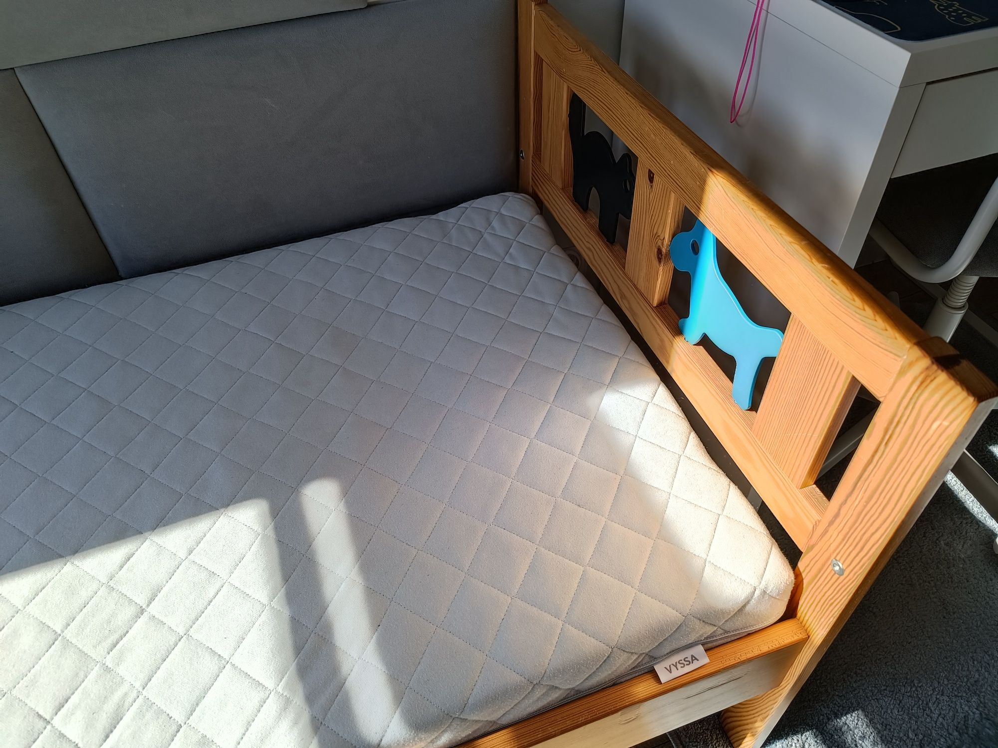Łóżko dziecięce Ikea Kritter 160x70 zestaw (rama, stelaż, materac)