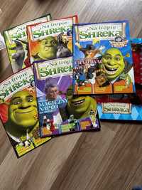 Kolekcjonerskie gazetki +album z naklejkami Shrek